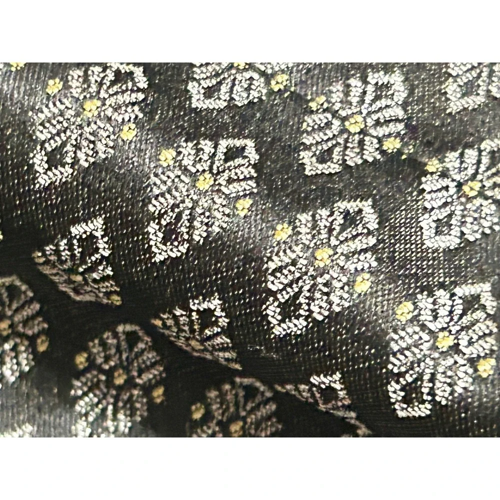 LOFT Women Size 10 Black Metallic Diamond Jacquard Skirt A-Line‎ Mini Polyester